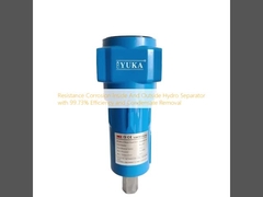 Resistência à corrosão interna e externa do separador hidrodinâmico com 99,73% de eficiência e remoção de condensado